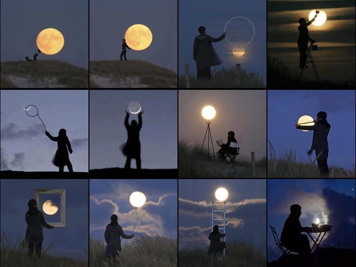 Vollmond, gezogen